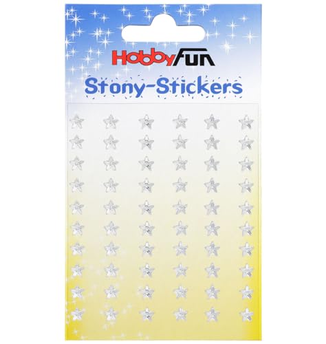 CREATIV DISCOUNT Stony-Sticker Stern, Größe 6 mm, kristallfarben, 60 Stück von CREATIV DISCOUNT