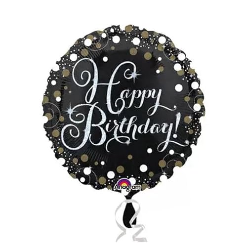 Folienballon Sparkling Happy Birthday, 45 cm von CREATIV DISCOUNT