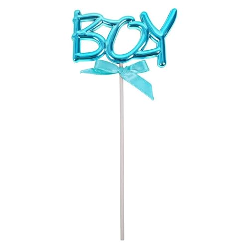 NEU Cake-Topper Boy, blau, ca. 9cm mit 17cm Stäbchen von CREATIV DISCOUNT