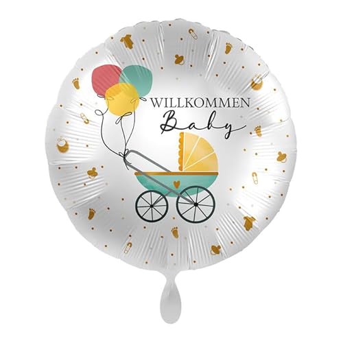 NEU Folienballon - Willkommen Baby - ca. 45cm Durchmesser von CREATIV DISCOUNT