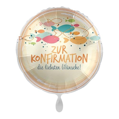 NEU Folienballon - Zur Konfirmation die liebsten Wünsche - ca. 45cm Durchmesser von CREATIV DISCOUNT