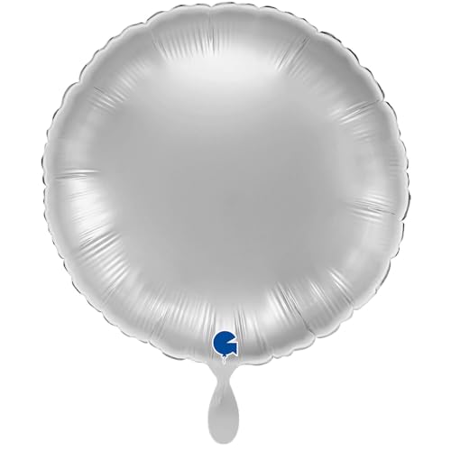 NEU Folienballon rund, ca. 38cm, unifarben, silber von CREATIV DISCOUNT