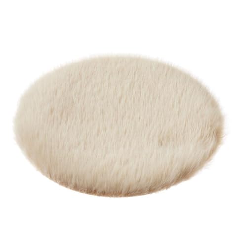 NEU Miniatur Teppich rund, beige, für Wichtel/Geldgeschenke, ca. 12 cm von CREATIV DISCOUNT