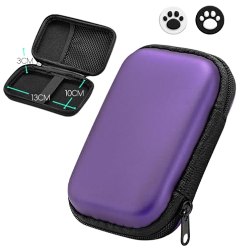 CRGANGZY für Miyoo Mini Plus/für Anberni.c RG35XX/R36S/R35S Tragetasche mit 2 Joystick-Kappen, -Hartschutzhülle, wasserdichte Tragetasche für Miyoo von CRGANGZY