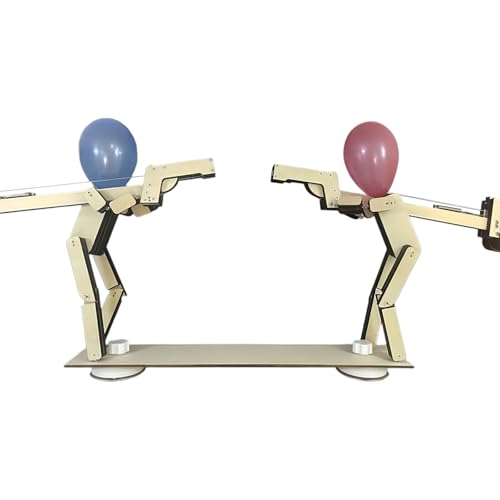 Holzfiguren-Zaun–2025 Whack-a-Ballon Schieß- und Kampfspiel for den Schreibtisch, handgefertigte Holzroboter-Kampfspiele for 2 Spieler, unterhaltsames Battle Bots Partyspiel for Kinder und Erwachsene Holzfiguren-Zaun–2025 Whack-a-Ballon Schieß- und Kampfspiel for den Schreibtisch, handgefertigte Holzroboter-Kampfspiele for 2 Spieler, unterhaltsames Battle Bots Partyspiel for Kinder und Erwachsene von CRGANGZY