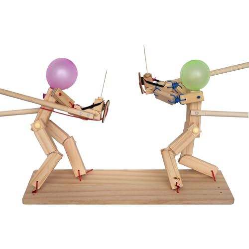 Holzfiguren-Zaun–2025 Whack-a-Ballon Schieß- und Kampfspiel for den Schreibtisch, handgefertigte Holzroboter-Kampfspiele for 2 Spieler, unterhaltsames Battle Bots Partyspiel for Kinder und Erwachsene Holzfiguren-Zaun–2025 Whack-a-Ballon Schieß- und Kampfspiel for den Schreibtisch, handgefertigte Holzroboter-Kampfspiele for 2 Spieler, unterhaltsames Battle Bots Partyspiel for Kinder und Erwachsene von CRGANGZY