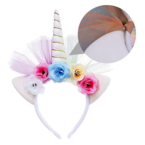 CRILSTYLEO 1Stk Leuchtendes Einhorn-Stirnband Haarreifen Party-LED-Licht-Haarband kinder dekor LED-Dekor fasching haarschmuck faschings haarschmuck Halloween-Haarband Kiemen Haarband Weiß von CRILSTYLEO