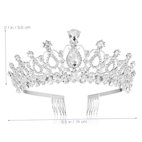 CRILSTYLEO Brautkrone Aus Mit Strass Tiara Für Hochzeiten Geburtstagsfeiern Pageants Und Besondere Anlässe Eleganter Haarschmuck Für Damen Und ädchen von CRILSTYLEO