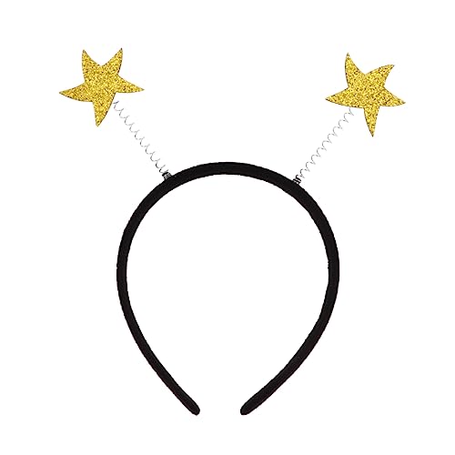 CRILSTYLEO 21 Stk Kopfschmuck Neuheit Kopfbopper lustige Haaraccessoires für Mädchen Party Head Bopper Bienen Stirnbänder für Party haarschmuck haircharm Partyzubehör Sterne Haarbänder Golden von CRILSTYLEO