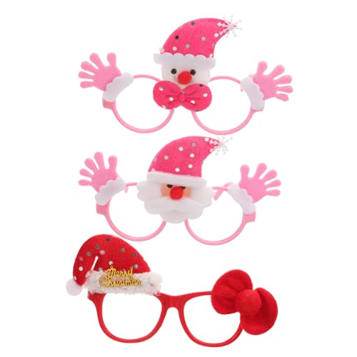 CRILSTYLEO 3st Weihnachtsbrille Weihnachtsfeier Brille Katzenkuchendekorationen Weihnachts-rentier-brille Weihnachtskostüm Brille Weihnachtsfeier Gefallen Kunststoffe Und Vliesstoffe von CRILSTYLEO