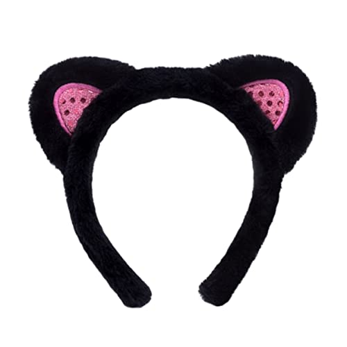 CRILSTYLEO Schönes Katzenohren Haarband Aus üsch Mit Pailletten Für Kinder Niedliches Haaraccessoire Für Mädchen Und Jungen Ideal Für Partys Und Kostüme 1 Stück von CRILSTYLEO