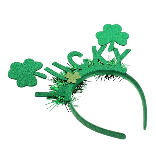 CRILSTYLEO Vierblättriger Kopfschmuck St Patrick'S Day Hüte St Patrick'S Day Accessoires St Patrick'S Day Kostüm St Patrick'S Day Outfit Damen St Patrick'S Day Stirnband Damen von CRILSTYLEO