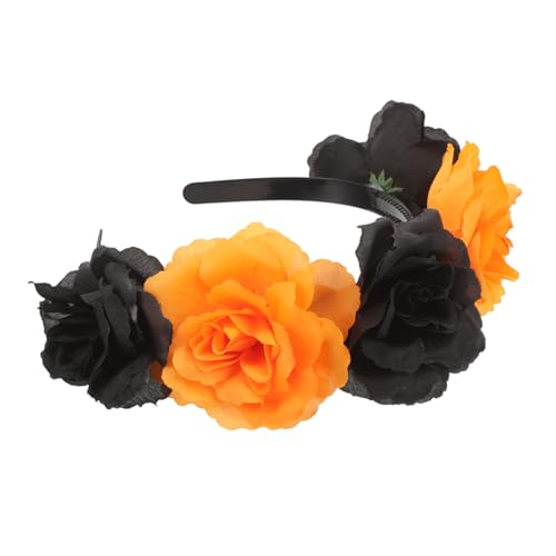 CRILSTYLEO rosa Stirnband Horror- -Haarband Stirnbänder für Mädchen Blumenkopfbedeckungen Haargummi halloween haarreif halloween headband elegante Kopfbedeckung Mode-Stirnband Plastik von CRILSTYLEO