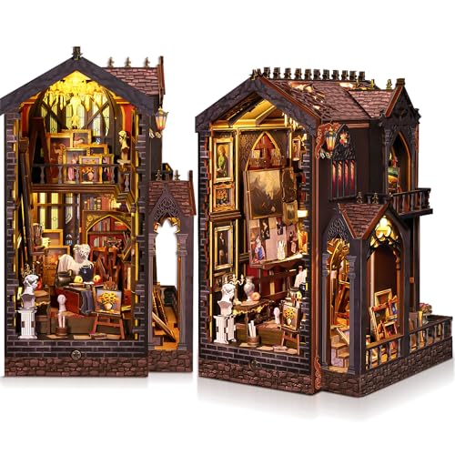Book Nook Kit für Erwachsene - CRIOLPO DIY Miniatur Haus Holzpuzzle 3D Puppenhaus - Buchstütze für Bücherregal Deko mit Led Licht Kreatives Geschenk für Leser Book Nook Kit für Erwachsene - CRIOLPO DIY Miniatur Haus Holzpuzzle 3D Puppenhaus - Buchstütze für Bücherregal Deko mit Led Licht Kreatives Geschenk für Leser von CRIOLPO