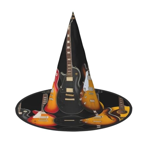 CRJSYCBYB E-Gitarre gedruckt Halloween Hut Hexenhut Halloween Spitzhut von CRJSYCBYB