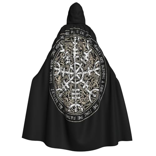 CRJSYCBYB Helm of Awe bedruckter Kapuzenumhang für Erwachsene, Unisex, Kapuzenumhang von CRJSYCBYB