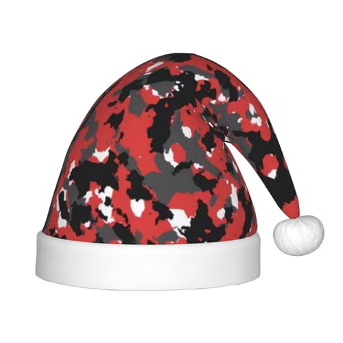 CRJSYCBYB Weihnachtsmütze mit Camouflage-Muster für Kinder, Glitzer-Hut, leuchtende Weihnachtsmütze von CRJSYCBYB