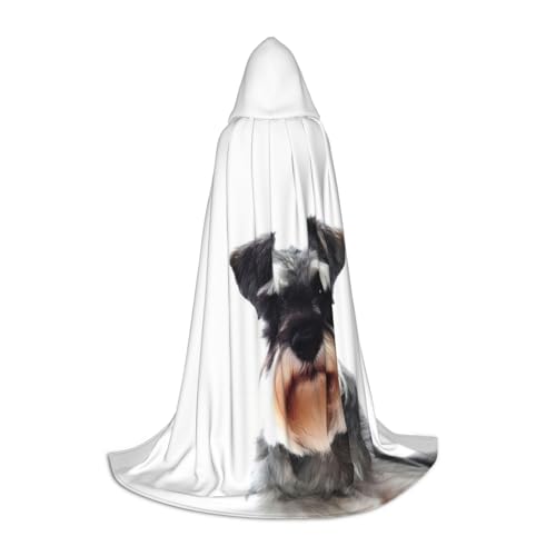 CRJSYCBYB Well-Behaved Schnauzer bedruckter Kapuzenumhang für Jugendliche Unisex Kapuzenumhang Umhang Robe von CRJSYCBYB