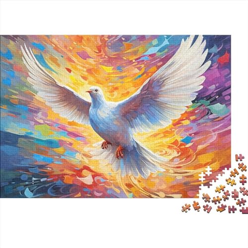 Buntes Tauben-Puzzle, 300 Teile, für Erwachsene, unterhaltsames Bildungsspiel, Intellektuelles Spielspielzeug, hochwertig und langlebig, 300 Teile (40 x 28 cm) von CRJUS