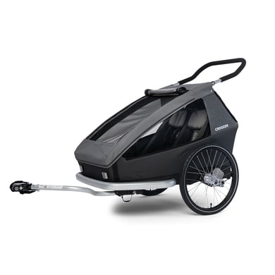 CROOZER Kinderfahrradanhänger Kid Keeke 2 Mountain Grey von CROOZER