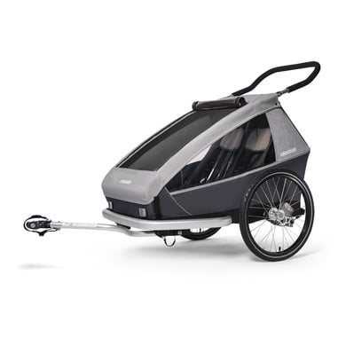 CROOZER Kinderfahrradanhänger Kid Keeke 2 Stone grey von CROOZER