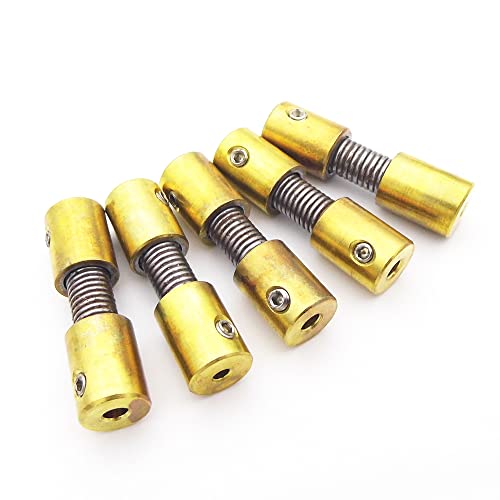 1PC Frühling Kupplung Universal Joint Stecker 4mm 3mm 3,175mm 1/8 "2,3mm 2mm Koppler for Pinsel Motor RC Boote Marine (Color : 4mm to 3.175mm) von CRUMPS