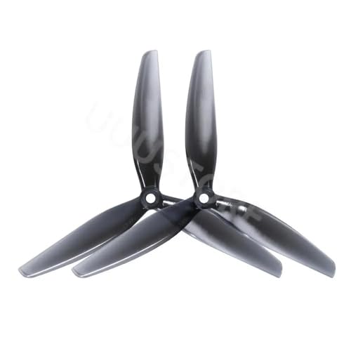 CRUMPS 4PCS HQP Rop 7X4X3 7040 7 Zoll 3 Klinge/tri-Blade Propeller Hellgrau (2CW + 2CCW) Poly Carbonat for FPV RC Drone von CRUMPS