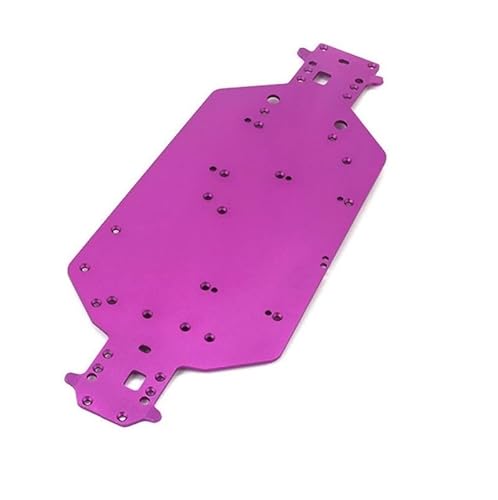 CRUMPS RC Auto 04001 Aluminium Legierung Chassis for 1/10 HSP 94107 94170 94118 94111 RC Buggy Monster Truck Upgrade Teile(Purple) von CRUMPS