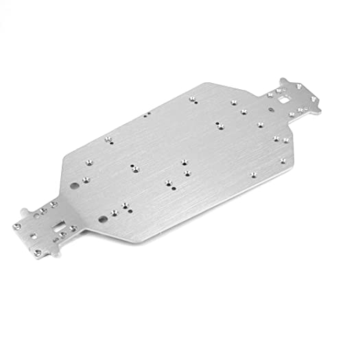 CRUMPS RC Auto 04001 Aluminium Legierung Chassis for 1/10 HSP 94107 94170 94118 94111 RC Buggy Monster Truck Upgrade Teile(Silver) von CRUMPS