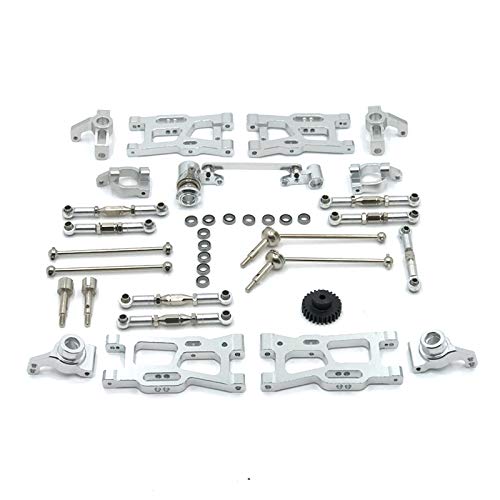 CRUMPS Wltoys 144010 144002 124017 124019 124018 144001 124007 RC Auto Teile Upgrade Metall Kit Antriebswelle Zugstange Schwinge Lenkung(WHITE) von CRUMPS