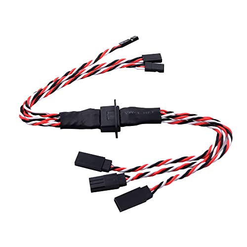 MPX 8-poliger vergoldeter Anschluss mit Mehreren Drähten und Servo-Verlängerungsstecker, männlich/weiblich, 2/3 Drähte for RC-Modell-Segelflugzeuge(3 Cables Length 15cm) von CRUMPS