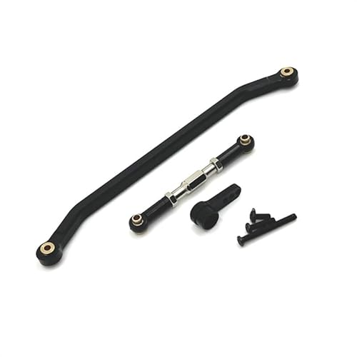 Metall-Upgrade, Lenkgestänge, Lenkarm, for MN Modell 1/12 MN128 Wrangler RC Autoteile (Color : Black) von CRUMPS