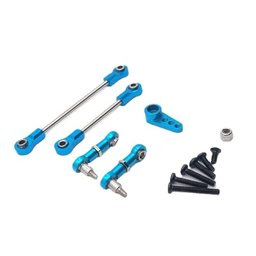 WLtoys 284131 K969 K979 K989 K999 P929 P939 RC Auto Allgemeine modifizierte Metallteile Upgrade Stange, Lenkgetriebestange Lenkgetriebearm (Color : Blue) von CRUMPS