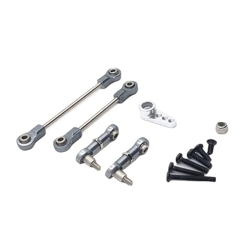 WLtoys 284131 K969 K979 K989 K999 P929 P939 RC Auto Allgemeine modifizierte Metallteile Upgrade Stange, Lenkgetriebestange Lenkgetriebearm (Color : Gray) von CRUMPS