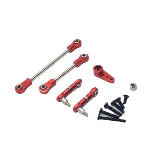 WLtoys 284131 K969 K979 K989 K999 P929 P939 RC Auto Allgemeine modifizierte Metallteile Upgrade Stange, Lenkgetriebestange Lenkgetriebearm (Color : Red) von CRUMPS