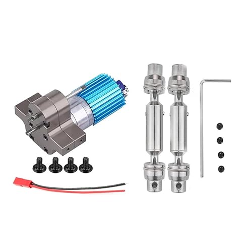 WPL MN Vollmetallgetriebe mit Metallzähnen 370 Getriebemotoren Antriebswellen for Militär-Sattelzugmaschinen, Kleintransporter (Color : Dark Grey) von CRUMPS
