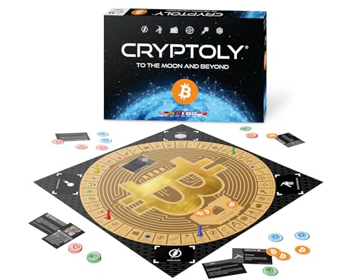 CRYPTOLY - das Bitcoin Strategiespiel für die ganze Familie! Englische Sprachversion, 2-6 Spieler ab 8 Jahren, Brettspiel für Kinder & Erwachsene von CRYPTOLY