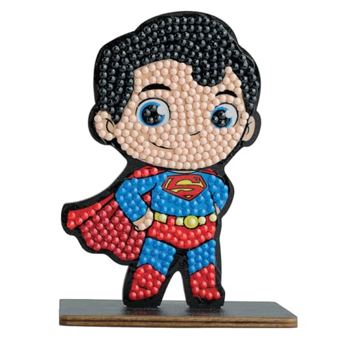 CRYSTAL ART DC Comics Superman Figur Set Holz Diamant und Sammelfigur Komplettset von CRYSTAL ART