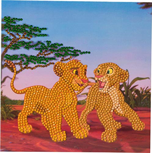 Craft Buddy Crystal Art CCK-DNY802 Simba and Nala, 18x18cm Crystal Art Card, Multi von CRYSTAL ART