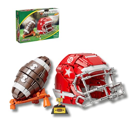 American Football Bausteine-Set, kompatibel mit Fußball-Lego, Fußballstadion-Spielzeug, Geschenke für Sport-Fußballfans und Spieler, kreative Aktivitäten für Kinder ab 8 Jahren und Erwachsene (1038 von CSUPPCREA