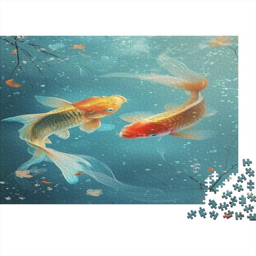 DIY Puzzles 1000pcs (75x50cm) Für Erwachsene Koi Puzzles Für Erwachsene Puzzle-Lernspiele Fische von CTAMM