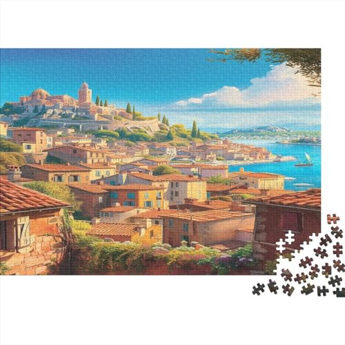 DIY Puzzles 1000pcs (75x50cm) Für Erwachsene Küstenstadt Puzzles Für Erwachsene Puzzle-Lernspiele Meerblick von CTAMM