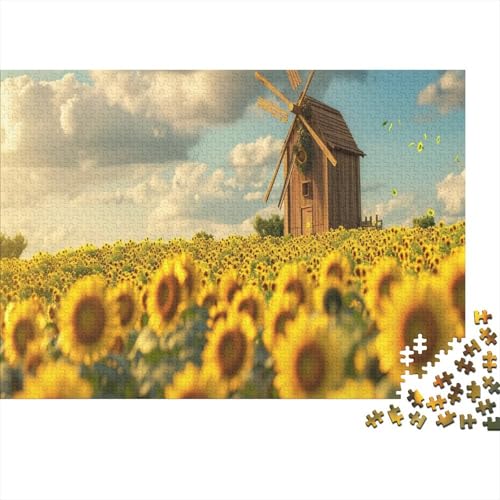 DIY Puzzles 1000pcs (75x50cm) Für Erwachsene Windmühle Puzzles Für Erwachsene Puzzle-Lernspiele Naturlandschaft von CTAMM