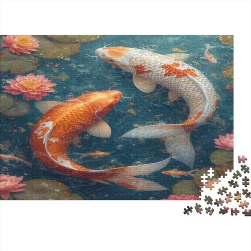 Fische 1000pcs (75x50cm) Puzzles Für Erwachsene Koi Feine Mehrfarbige Puzzles,Gedulds- Und Reflexionsspiele von CTAMM