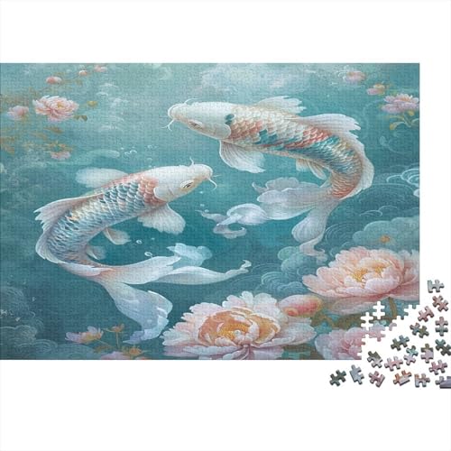 Koi 1000pcs (75x50cm) Puzzle Für Erwachsene Fische Rätsel,Schwieriges Rätsel,DIY Geschicklichkeitsspiele Für Die Ganze Familie von CTAMM