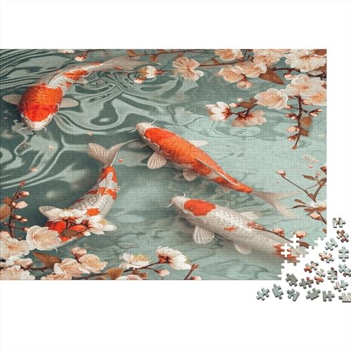 Koi 1000pcs (75x50cm) Puzzles,Fische Schwieriges Rätsel,Geschicklichkeitsspiele Für Die Ganze Familie von CTAMM