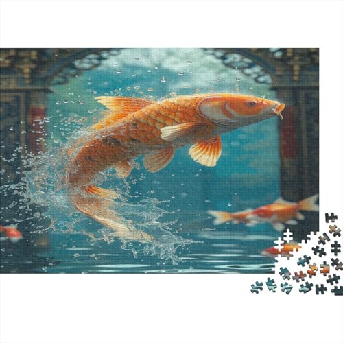 Koi 1000pcs (75x50cm) Puzzles,Fische Schwieriges Rätsel,Geschicklichkeitsspiele Für Die Ganze Familie von CTAMM