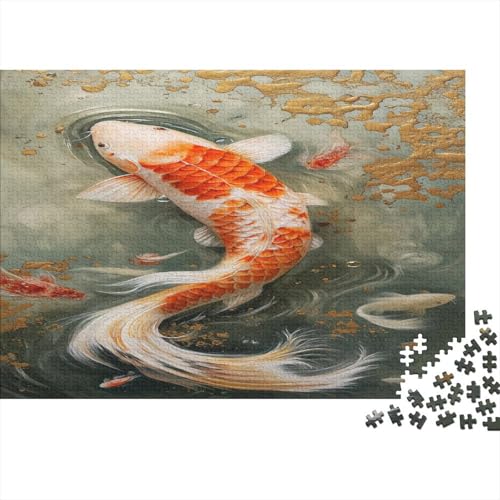 Koi Puzzle 1000pcs (75x50cm) Erwachsene Fische Puzzle Erwachsene Geschicklichkeitsspiel Für Die Ganze Familie von CTAMM