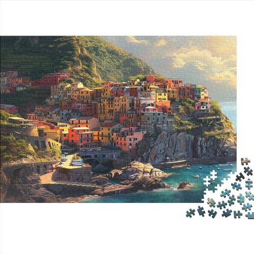 Küstenstadt 1000pcs (75x50cm) Puzzle Für Erwachsene Meerblick Geschicklichkeitsspiel-Rätsel von CTAMM