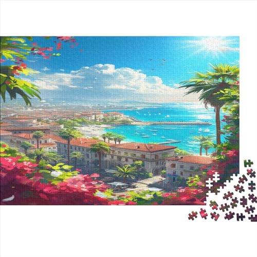 Küstenstadt 1000pcs (75x50cm) Puzzle Für Erwachsene Meerblick Geschicklichkeitsspiel-Rätsel von CTAMM